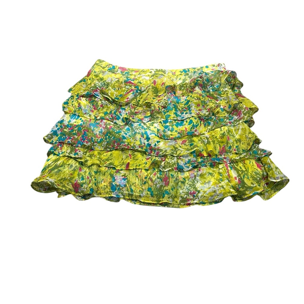 ELIOT tiered silk skirt